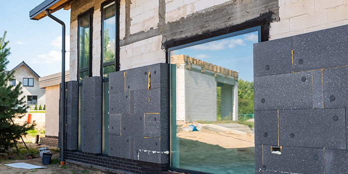 Home wall insulation installation