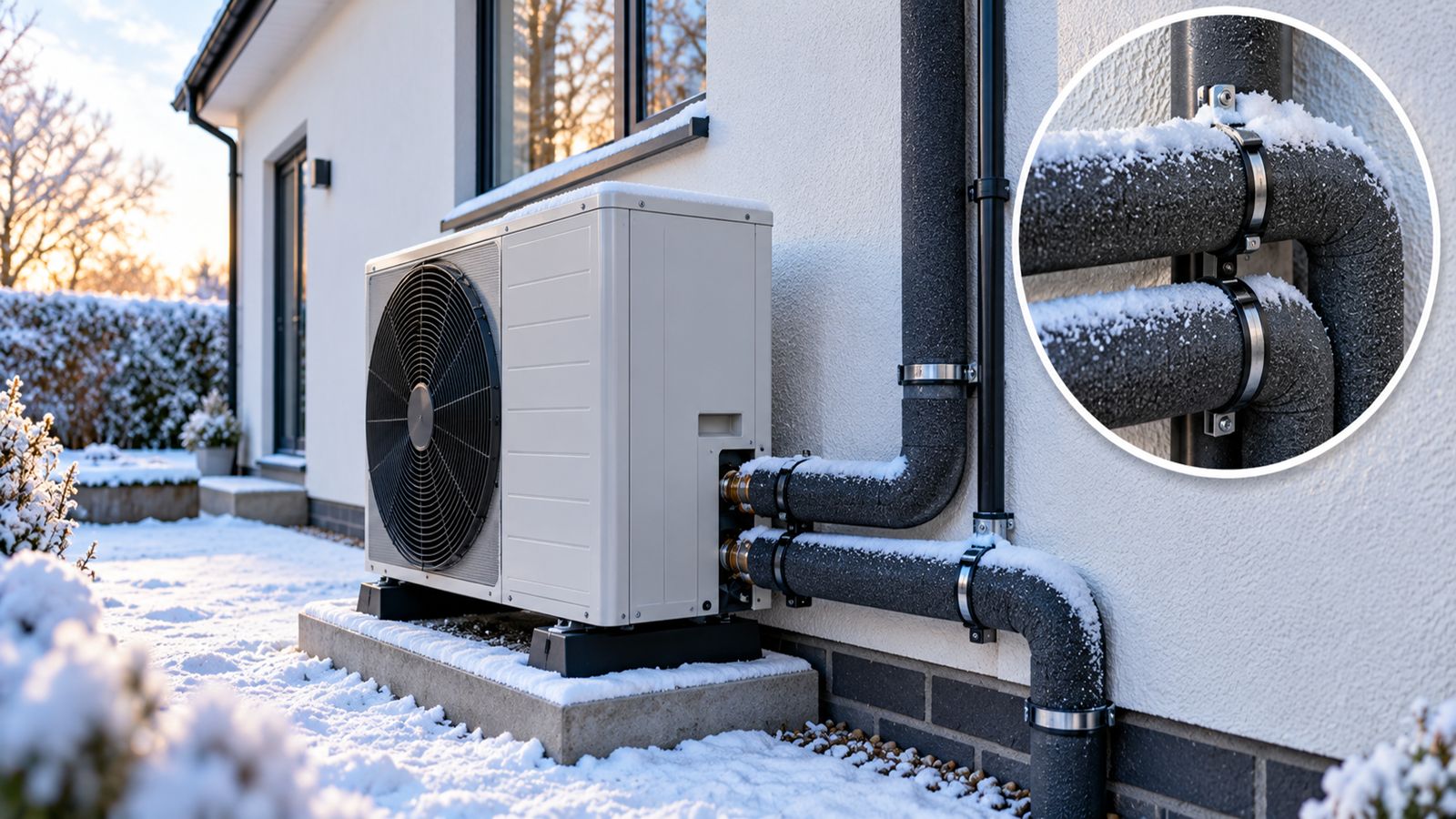 Air Source Heat Pump Pipe Insulation for Winter Weather