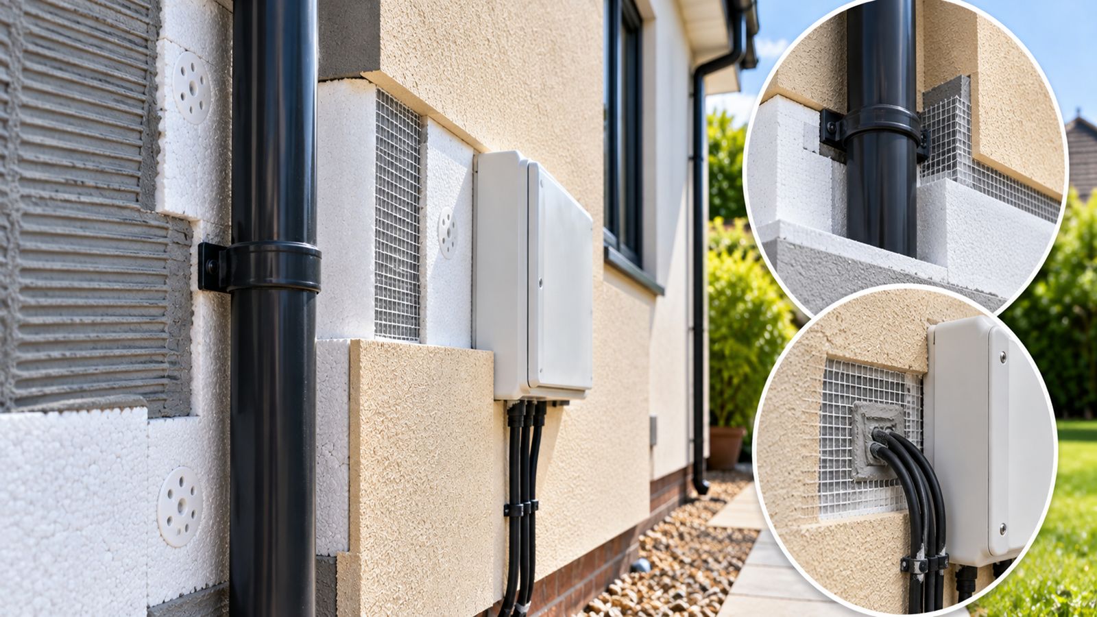 Can External Wall Insulation Be Added Around Existing Pipes and Cables?