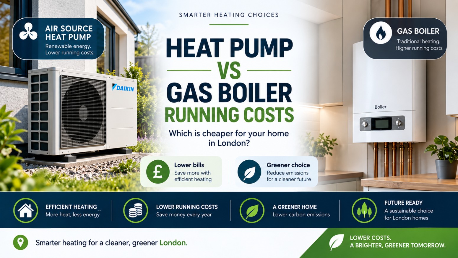 Heat Pump vs Gas Boiler Running Costs: Which Is Cheaper in London?